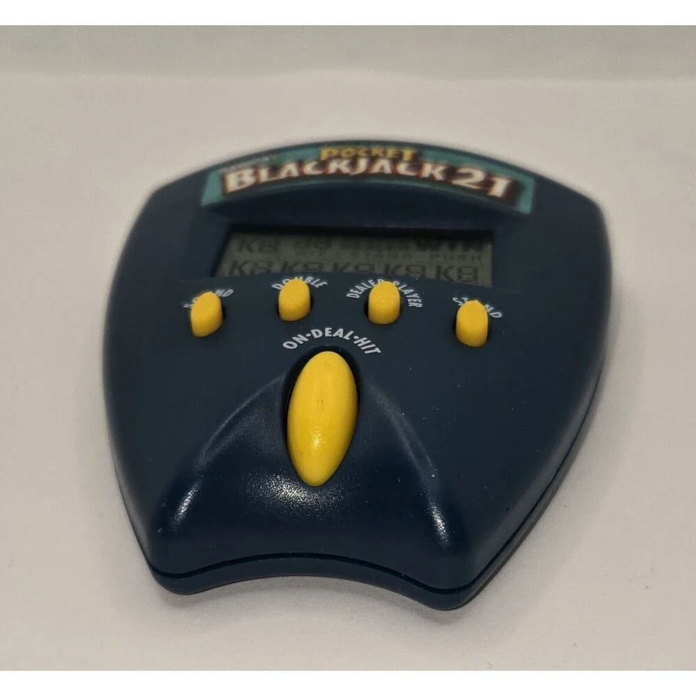 Vintage Radica 1999 Pocket Blackjack 21 Handheld Electronic Travel Game VGC